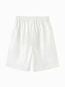 Balabala 儿童轻薄短裤，柔软透气，直筒版型，百搭休闲夏季裤装 2026 - 本白 - 查看 2