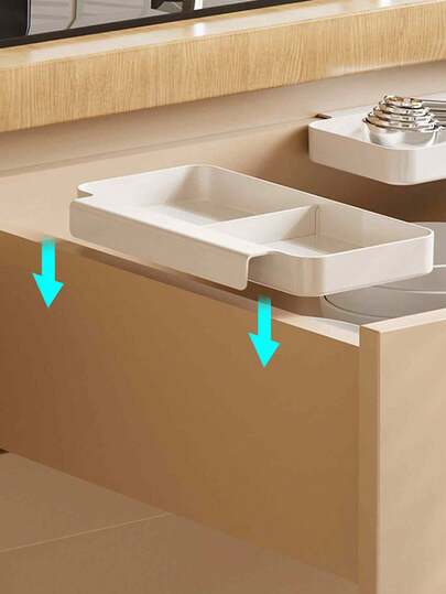 Hanging Storage Boxes For Drawers Suitable For Drawers , Designed For Organizing Small Items On The Desktop, Such As Stationery, Chopsticks, Spoons, Forks, Knives, And Cosmetics ,Divider Hanging Organizers Back To School Travel Essentials Room Decor, Home Decor, Bedroom Decor Storage Organization