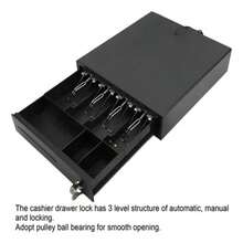 Cajón portamonedas tipo cajón con conector RJ11, negro - Negro - Ver 5