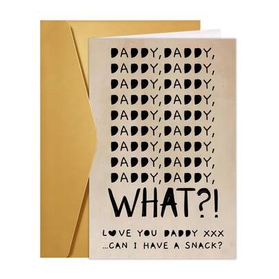 1PC Funny Daddy Snack Father's Day Card For Dad Stepdad, Humorous Fathers Day Cards Gift From Son Daughter Kids, Hilarious Birthday Card For Him