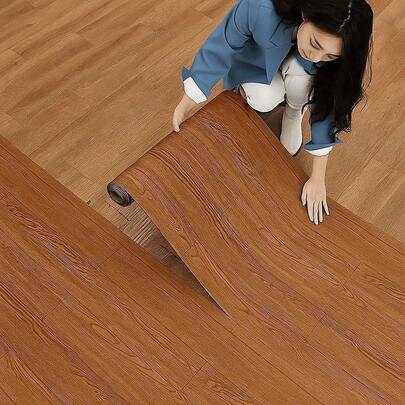 Adesivo Para Piso vinilico Madeira Autocolante Cimento Queimado Chão Parede Quarto Cozinha Sala 3mx45cm = 1,3m²