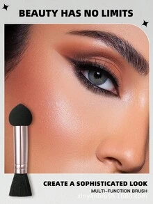 Bộ 3 cọ trang điểm hai đầu, cọ tán phấn phủ hình ngọn lửa hai đầu, cọ tán phấn phủ dạng bột dùng trong mỹ phẩm. - Cọ trang điểm hai đầu bằng mút xốp - Xem 3