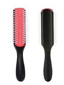 Premium Professional Classic Styling Curling Comb 9-Row Black Hair Comb Suitable For Wet And Dry Hair Perfect For Distribution And Styling Anti-Static Gentle On Scalp Ergonomic Handle Durable Bristles Suitable For All Hair Types Unisex - Multicolor - View 10
