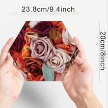 8-Inch Customized Photo Hexagon Wood Plaque, Personalized Photo Wall Art Collage, Gift For Family And Friends - Multicolor - View 2