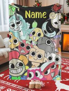 Dandy'S World Girls | Girl Who Loves Dandy'S World Custom Blanket -  Personalized Name/Text, Funny Birthday Gifts,All-Season Cozy,Perfect For Living Room, Office, Sofa Decor & Travel - Durable Polyester, Ideal Gift For Home & Outdoor Use, Blanket For Couch - 多色4 - 查看 14