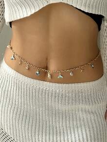 Estilo de vacaciones en la playa: Cinturón con estrella de mar, caracol, concha, cadena para el Body, bikini único para mujer, accesorio de cinturón sexy - Multicolor - Ver 14