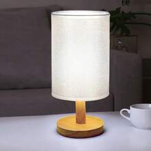 Modern Nordic Wooden And Fabric Decorative Table Lamp, Suitable For Bedroom Bedside Lighting, Study, And As A Small LED Night Light For Guesthouses. It Makes A Great Room Illumination Option And Is Perfect For Christmas - A - 查看 2