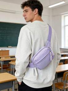 男女通用休闲胸包，轻便斜挎包，多场景适用包包 - 彩色 - 查看 6