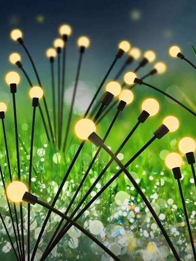 Đèn cắm đất hình đom đóm chạy bằng năng lượng mặt trời, trang trí ngoài trời cho tiệc tùng, sân vườn, công viên.