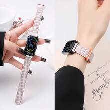 Magnetic Two-Tone Silicone Strap Compatible With Huawei Watch Band 11/11NFC Rectangular-Shaped Magnetic Silicone Strap Compatible With Huawei Band 11Pro - 11/11pro - View 6