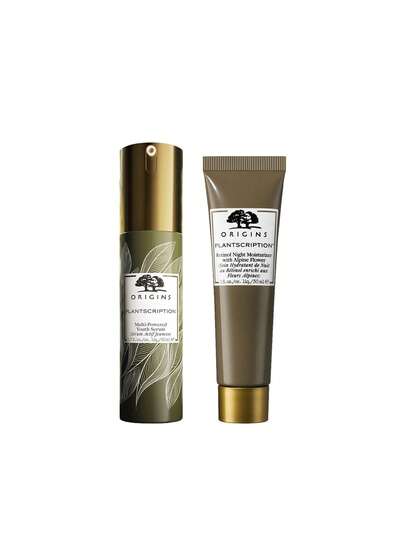 Origins [Bundle] Plantscription Multi-Powered Youth Peptide Serum 50 Ml + Retinol Night Moisturizer With Alping Flower 30 Ml