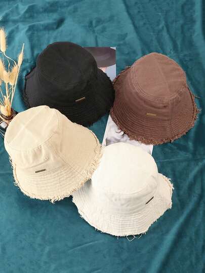 1pc Fashionable Wide Brim Adjustable Small Face Sun Hat, Spring/Summer New Outdoor Casual Multipurpose UV Protection Bucket Hat, Can Also Be Worn As Bohemian Panama Hat In Autumn/Winter