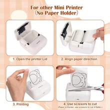 3 rollos de pegatinas adhesivas térmicas transparentes, pegatinas brillantes autoadhesivas claras, compatibles con todas las impresoras de mini pegatinas, adecuadas para notas de estudio, fotos, listas, diarios, scrapbooking y proyectos - Ver 5