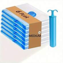 6pcs Extra Large Vacuum Storage Bags (With Manual Air Pump) - Space Saving Compression Set, Reusable, Suitable For Clothes And Bedding - Great For Dorm, Closet And Moving - Multicolor - View 13
