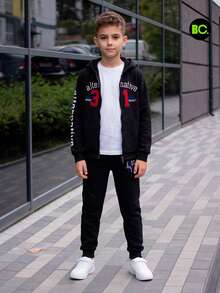 Big City Tween Boys T-Shirt Co-Ords - 黑色 - 查看 3