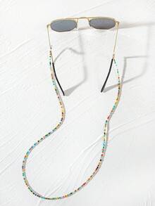 1pc Colorful Beaded Eyeglass Chain, Suitable For Women, Eyewear Accessory, Anti-Slip And Easy To Carry - Multicolor - View 3
