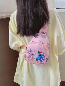 Disney Cartoon Fashion Waist Bag, Stitch Children's Bag, Cute Chest Bag, Mini Coin Purse, Sports Sling Bag, Boys & Girls Toy Bag, Multi-Purpose Storage Bag, Travel Bag - Multicolor - View 4