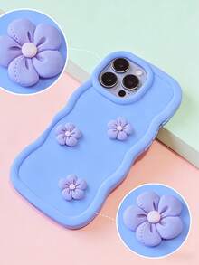 1个紫色DIY花朵马卡龙手机壳，2026年最新热销硅胶防震保护套，兼容三星Galaxy S25、S24、S24+、S24 Ultra、S24 FE、S20、S21、S22、S23以及 11、12、13、14、15、16系列、G04、G05、G13、G14、G15、G22、G24、G32、G60、G85。 - 淡紫色 - 查看 3