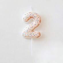 可爱甜甜圈造型0-9数字蜡烛，男孩女孩生日派对用品，色彩缤纷的生日蛋糕装饰，儿童派对装饰 - 彩色 - 查看 17