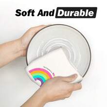 2/4/6 pezzi Strofinacci da cucina con stampa a motivo arcobaleno, super assorbenti in microfibra moderna, adatti per cottura e panificazione, panni da cucina, molto morbidi e assorbenti, decorazione per la cucina, regali per vicini, madri, compleanni, inaugurazione di casa per amici, articoli essenziali per la cucina, necessità quotidiane - Multicolore - Visualizzare 10