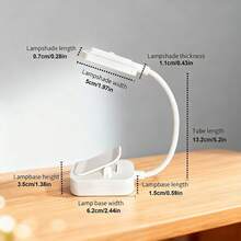 【1/2个装】电池供电夹式阅读灯，电池供电（不含电池），专用护眼阅读灯，鹅颈360°旋转，可调光，适用于卧室、书房、办公室阅读 - 電池垂直閱讀燈 - 查看 9