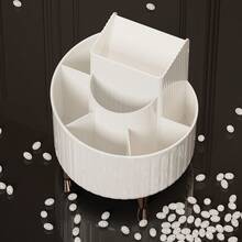 旋转化妆刷架，倾斜式桌面化妆品收纳盒，办公文具收纳盒 - 彩色 - 查看 7