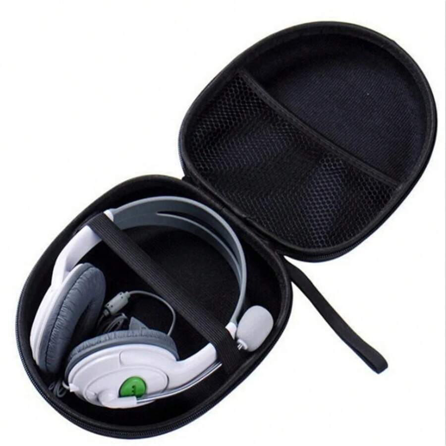 Bolsa de Almacenamiento para Auriculares, Exquisita, Portátil, Práctica, Fácil de Usar, Moderna y Sencilla, Caja de Almacenamiento para Auriculares - Azul - Ver 1