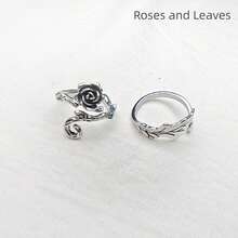 2pcs Adjustable Crochet Tension Ring Set, Vintage Pattern Zinc Alloy Knitting Tool Set, Multiple Floral Patterns Available, Suitable For Beginners And Professionals - 2 Packs - View 12