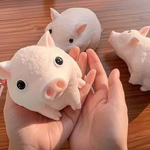 1 pieza Muñeco de peluche suave y divertido de cerdo, adecuado para fiestas de cumpleaños de Pascua y Navidad, un divertido muñeco apretable - Multicolor - Ver 10