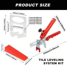 Tile Leveling System Kit, Including Tile Leveling Clips, Pliers, Spacers, Suitable For Wall And Floor Tile Installation, Professional Construction And Home Renovation Tool With Advantages Of Flat Laying, Efficiency Improvement, Uniform Grout Lines, And Reusable Design - A - View 9