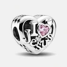 1 Mặt dây chuyền hạt hình trái tim vô cực bằng bạc Sterling thời trang, thích hợp để làm vòng tay, trang sức DIY cho nữ. - Bộ 1 - Xem 18
