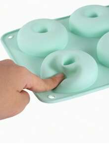 1pc Silicone Donut Baking Tray - Non-Stick Easy Clean Durable Baking Kitchen Accessory For Baking Donuts, Pizza, Pastries - Essential Baking Tool | Multifunctional Baking Mold | Durable Silicone - View 9