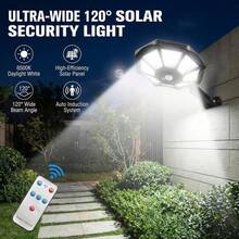 2000mAh Solar Security Light, 168 LED Outdoor Motion Sensor Floodlight With 12-Hour Continuous Illumination, IP65 Waterproof Wall Lamp, High Brightness Wide Coverage For Garden, Yard, Street, Garage, Porch, Driveway, Night Safety Lighting For Homeowners Outdoor Enthusiasts - 太陽能燈 168顆LED燈 - 查看 2
