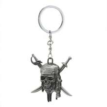 Fashing Jack Sparrow  Skeleton Heads Pendant Pirates Of The Caribbean Keychain Vintage Jewelry Accessories - Antique Tin - View 1