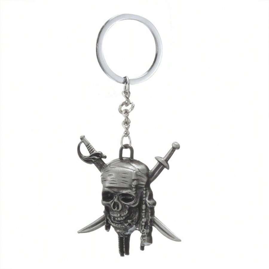 Fashing Jack Sparrow  Skeleton Heads Pendant Pirates Of The Caribbean Keychain Vintage Jewelry Accessories - Antique Tin - View 1