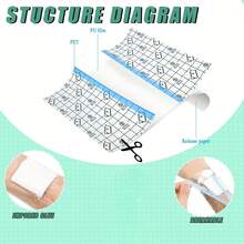Rollo de vendaje adhesivo transparente de película de PU impermeable - Cuidado de heridas y tatuajes protector y transpirable, Rollo de apósito de película de PU impermeable transparente | Vendaje adhesivo transparente para ducha y protección de tatuajes, Cinta impermeable de película de PU transpirable - Vendaje adhesivo transparente para heridas, Rollo de película de PU impermeable transparente | Vendaje adhesivo para el cuidado de tatuajes y protección de heridas - Grueso - Ver 6