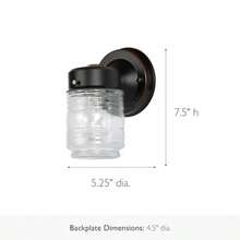 Design House 505198 Jelly Jar Lámpara de pared Iluminación tradicional Oil-Rubbed Bronze - Blanco - Ver 3