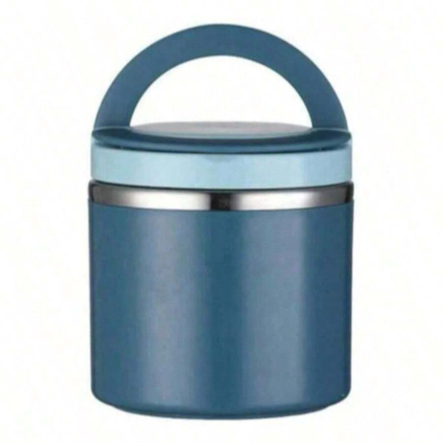 Insulated Food Jar, 630ml Soup Container Lunch Box, Stainless Steel Bento Box With Handle, Breakfast Cup Soup Storage Container Sealed For Work Travel - Blue - View 1