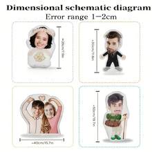 客製化照片抱枕 雙面人臉印花 適合爸爸、媽媽、朋友、情侶，畢業、生日、節日、週年紀念禮物 - 彩色 - 查看 12