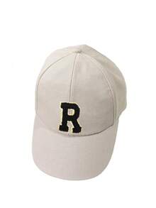 1pc Kids' 26 Letter Pattern Black Fashion Sports Sun Hat, Suitable For School And Daily Wear - Beige - View 9