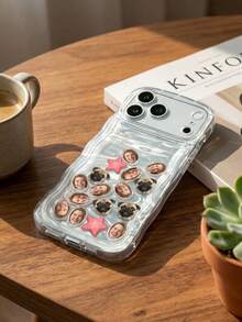Funda de teléfono personalizada - Funda de teléfono con foto personalizada y bordes ondulados - Funda de teléfono transparente de TPU con decoraciones flotantes - Regalo personalizado para amigos y familiares - Ideal para uso diario, protección del teléfono y decoración - Rosa - Ver 6