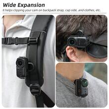 Clip para mochila Osmo Nano, de plástico, perfecto para deportes al aire libre, ciclismo, viajes de vacaciones y fotografía en el campus, montaje vertical-horizontal | Protección de la cámara | Diseño plegable | Instalación conveniente | Instalación rápida | Regalo ideal para usuarios de Nano - Ver 4