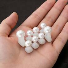 8 pièces Séparateur d'orteils en silicone perlé réutilisable, outils pour nail art. Diviseur d'orteils doux convenant pour la manucure à domicile, le salon et les soins des ongles DIY - Blanc - Voir 8