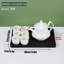 1 Khay nhựa hình chữ nhật màu trắng trang nhã, khay phục vụ đa năng, có 6 kích cỡ để lựa chọn, phù hợp cho bữa sáng/đồ ăn nhẹ/cà phê/trà/cocktail/món khai vị, khay đựng đồ trên bàn làm việc trong nhà bếp, phòng khách, phòng tắm, phòng ngủ, văn phòng, cửa hàng, ngoài trời, bàn cà phê, trên đùi/ghế sofa, tiệc nướng/tiệc tùng. - màu đen - Xem 13