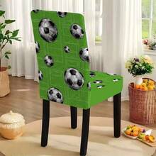 1/4/5/6/7/36pcs 2026 World Cup, Football Pattern Print Chair Covers/Seat Covers Set, Suitable For Indoor Home, Restaurant, Hotel, Ideal Choice For Modern Daily Decor. Tablecloth Fits Square Dining Table, Elastic Chair Covers Are Washable. - Multicolor - View 6