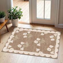 Floral Doormat Outdoor Entrance Porch Rug Non-Slip  Boho Farmhouse Entrance Door Mat, Non-Slip Rubber Backing Doormat Low Profile Welcome Door Mat For Entryway Indoor Outdoor Rug For Front Door, Entrance, Kitchen,Yard-16"X24", 18"X30" - 花 - 棕色 - 查看 11