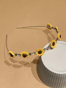 1 chiếc băng đô cài tóc hình hoa hướng dương đính đá cho nữ, kiểu Bohemian, phù hợp cho các dịp thường ngày, du lịch, Hawaii, nghỉ mát biển. - Nhiều màu - Xem 8