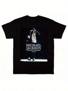 Summer Tops Summer Tops 2026 Classic Michael Jacksons King Of Pop Rip Rap Style T Shirt Black Crew Slogan Bodybuilding Top Boyfriend Style Casual Wear Suitable For AllSeasons Graphic Tee Men Playera De Hombre T-Shirts For Men,Jackson Glove Graphic T-Shirt,Men's And Women's Sports Leisure Tee,Y2k Summer Vacation Clothes, T Shirts For Men's And Women's Graphic Tee Lightweight Breathable 100%Cotton T Shirt - Regular Fit Round Neck Casual Casual Attire - , Casual Shortsleeved Round Neck Summer Tops, Mediumstretch Fabric, Comfortable Fit For All Seasons, Tshirt With Unique Pattern , Relaxed Fit, Free Shipping Summer Clothes Summer Clothes - 黑色 9 - 查看 6
