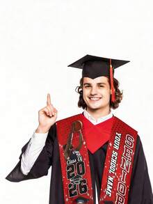 Cinta personalizada de graduación de la clase de 2026 con foto, nombre y escuela, regalo de graduación - Multicolor - Ver 3