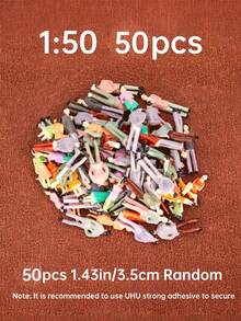 10/20个ABS塑料彩色1:50/30比例微缩人偶，1.43/2.36英寸模型，适用于火车/景观/建筑/博物馆DIY场景制作收藏，可用于立体模型套件、立体模型展示，易于收纳，涂装塑料微缩人偶，包括站姿、坐姿、椅子等，微缩场景/微缩模型，涂装塑料微缩人偶，DIY礼品（款式和颜色随机） - 彩色 - 查看 25